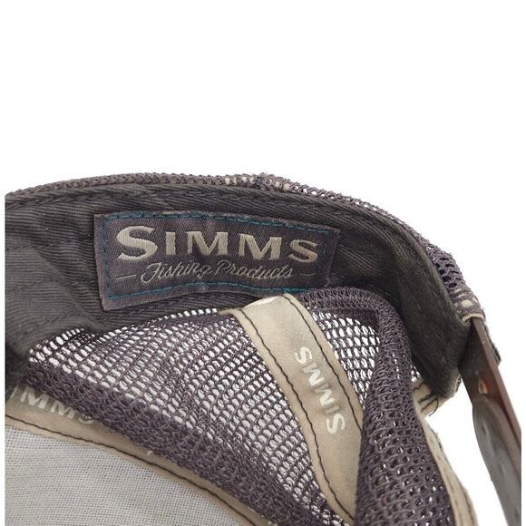 Simms Fishing Product Snapback Mesh Hat Trucker Gray Ball Cap Young Life Bozeman - Picture 7 of 7